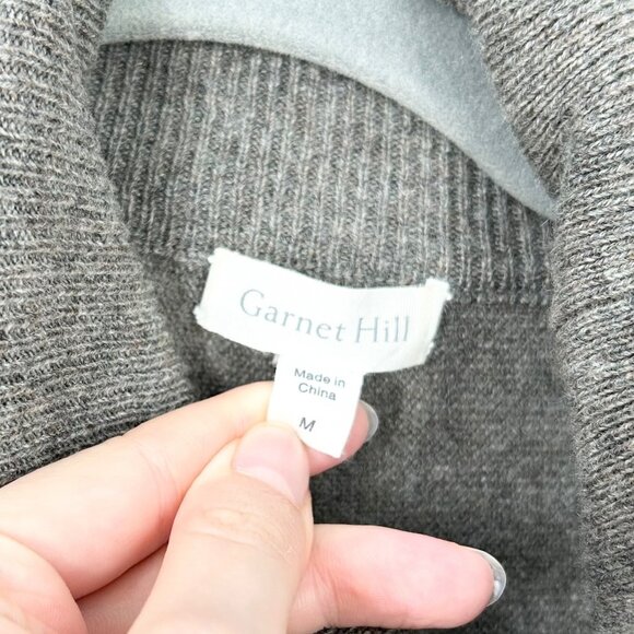 Garnet Hill Merino Wool/Cashmere Blend Oversized Turtleneck Sweater with Pockets - Picture 4 of 8